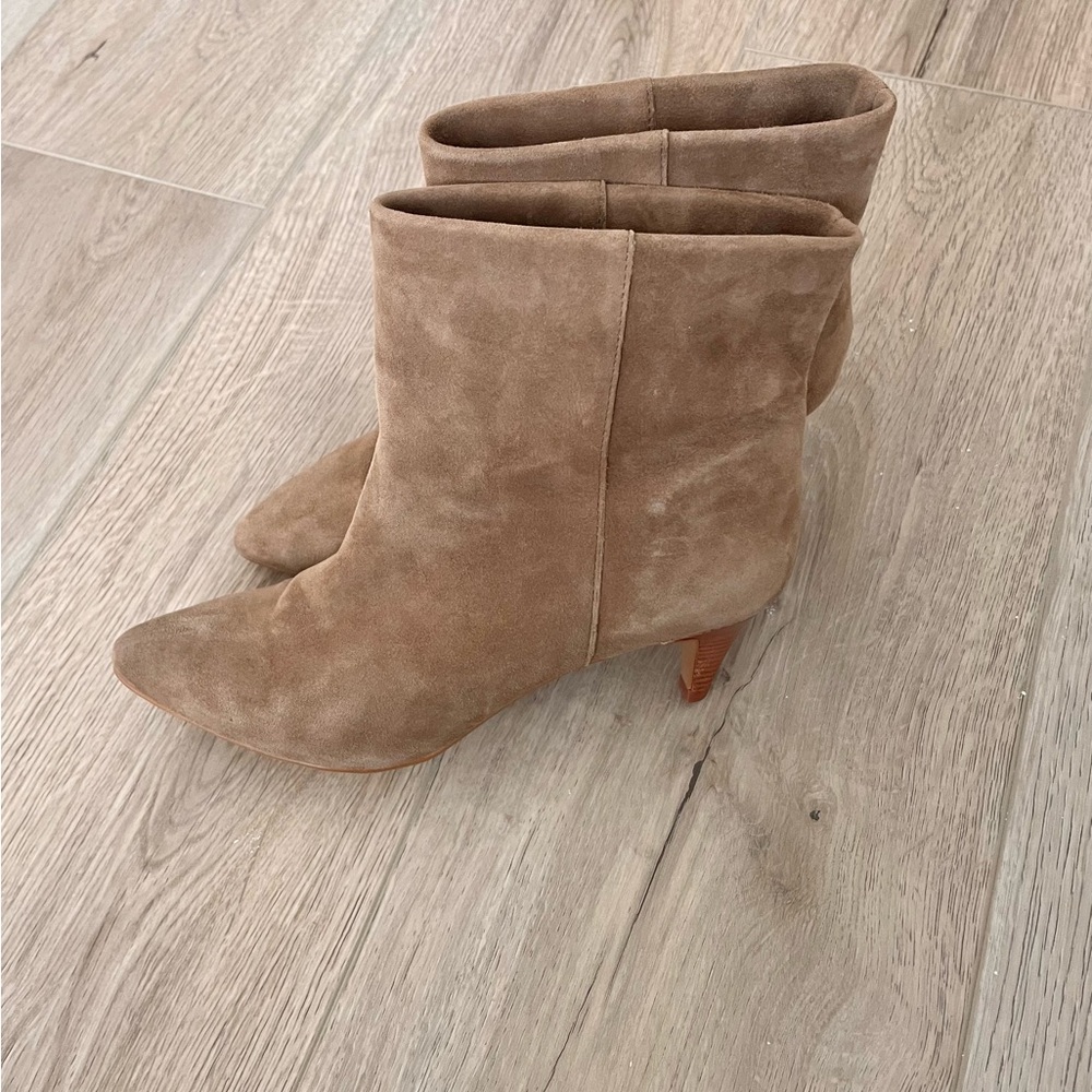 Dolce Vita Tan Suede Ankle Boots